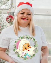 Load image into Gallery viewer, Vintage Pink Santa with Wreath