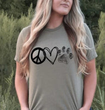 Load image into Gallery viewer, Peace Love Pawprint