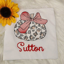 Load image into Gallery viewer, Cheetah Pumpkin Sketch Embroidery