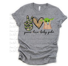 Load image into Gallery viewer, Peace Love Baby Yoda