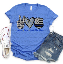 Load image into Gallery viewer, Peace Love Back the Blue