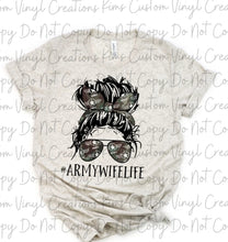 Load image into Gallery viewer, #ArmyWifeLife Messy Bun