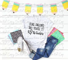 Load image into Gallery viewer, Dear Parents Tag