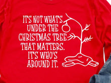 Load image into Gallery viewer, It&#39;s Not What&#39;s Under the Tree (white print)
