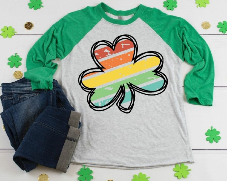 St Patricks Day Rainbow Clover