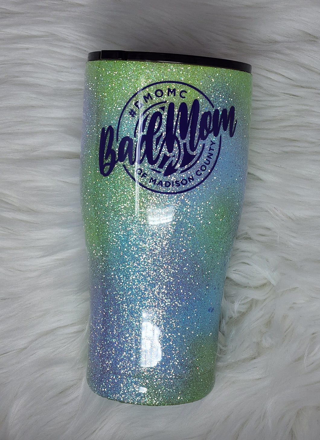 Bad Mom Glitter Tumbler