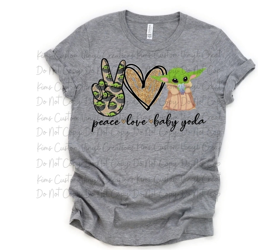 Peace Love Baby Yoda