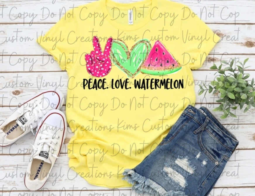 Peace Love Watermelon
