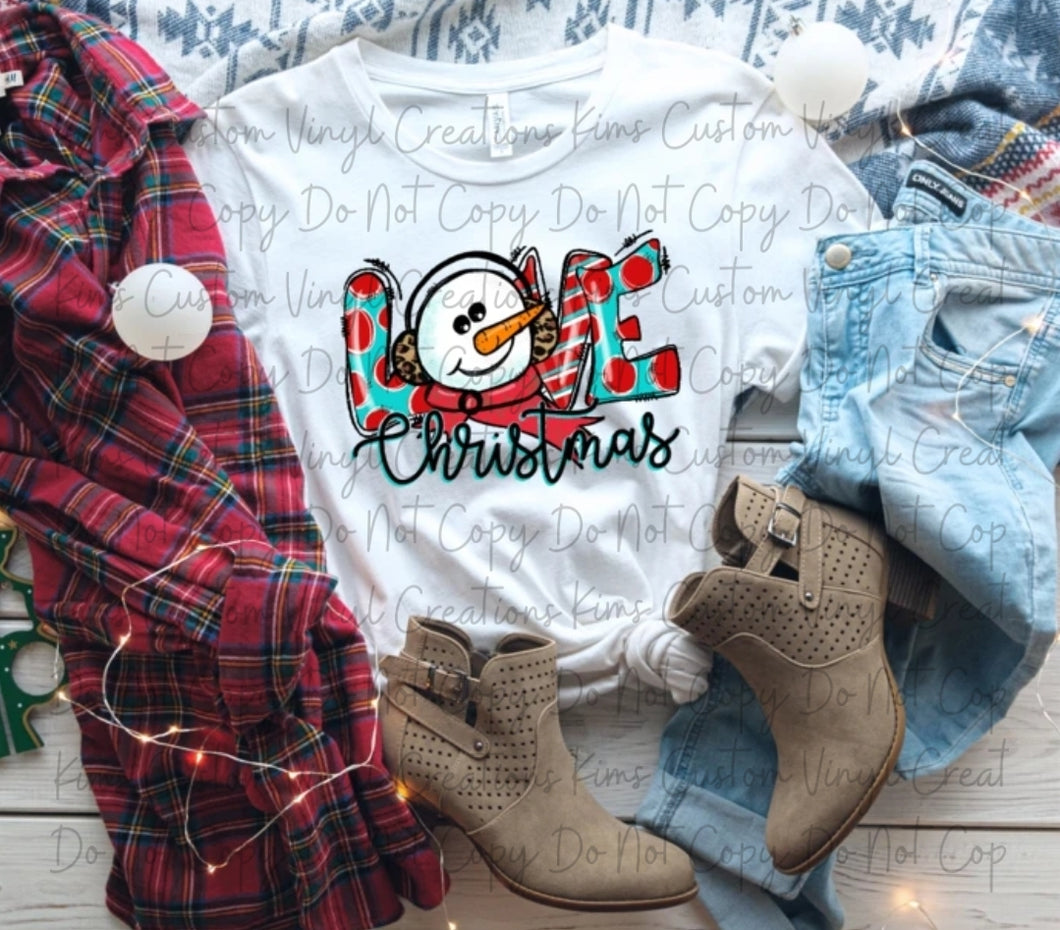 Love Christmas Snowman