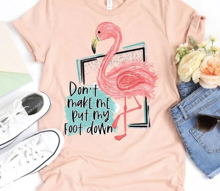 Don't Make Me Put My Foot Down Flamingo
