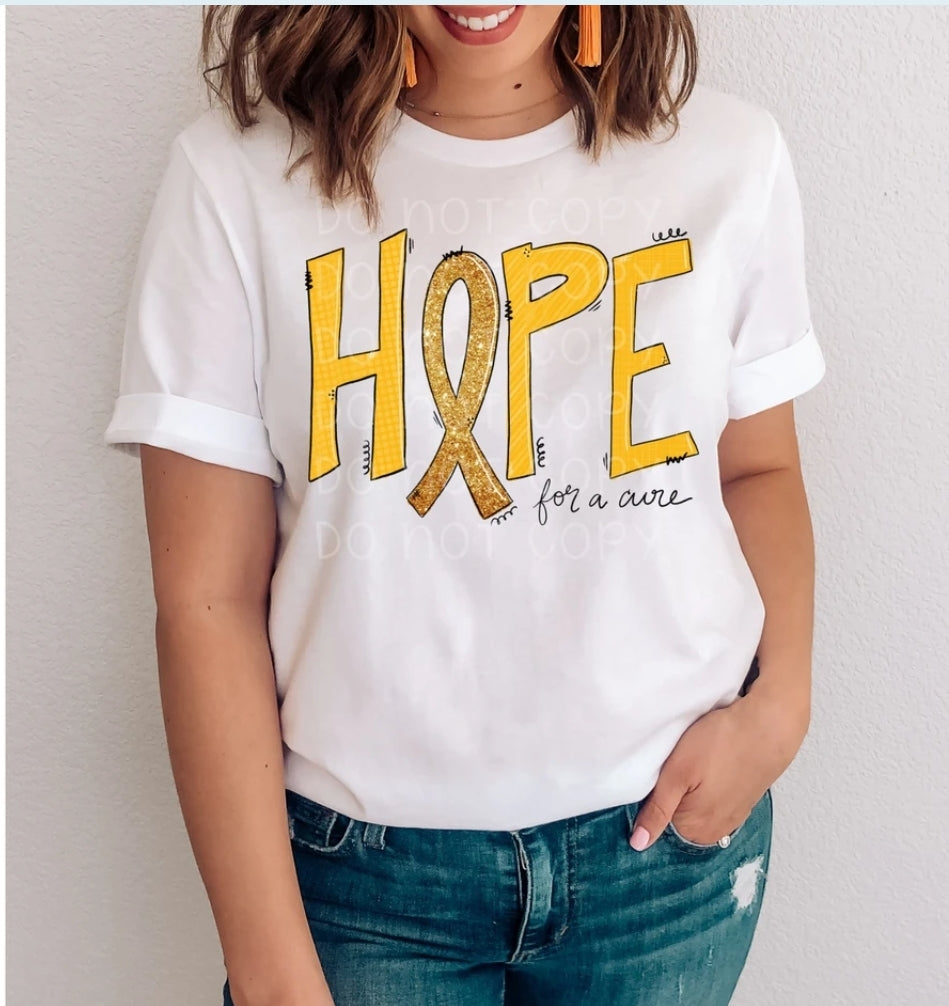 Hope For A Cure (Yellow Ribbon)