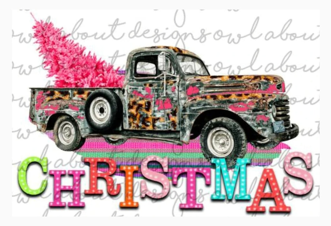 Pink Christmas Truck