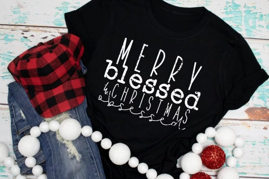 Merry blessed and christmas obsessed